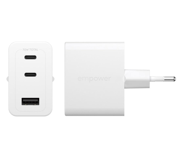 PanzerGlass empower Turbo 70W 2 x USB-C + USB-A Silver White - 1546801 - zdjęcie 2